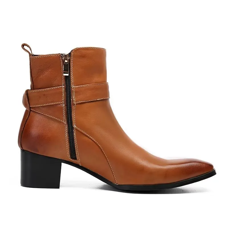 Veltique Croc-Zip Dress Boots