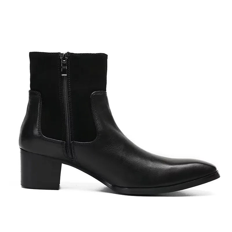 Veltique Croc-Zip Dress Boots