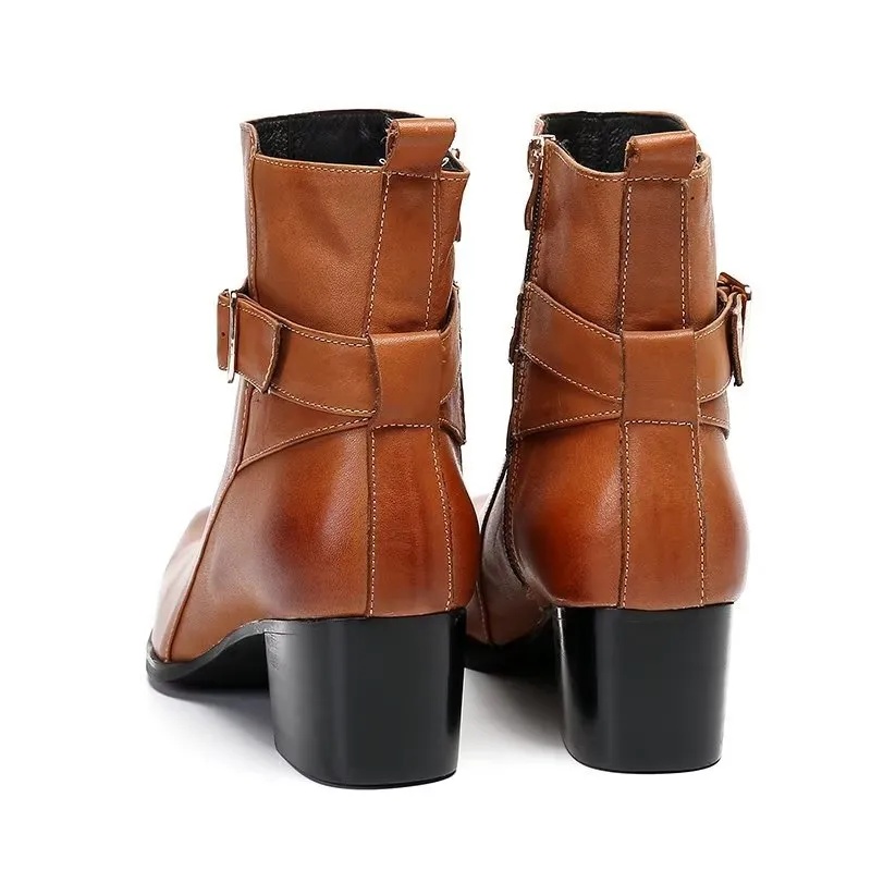 Veltique Croc-Zip Dress Boots