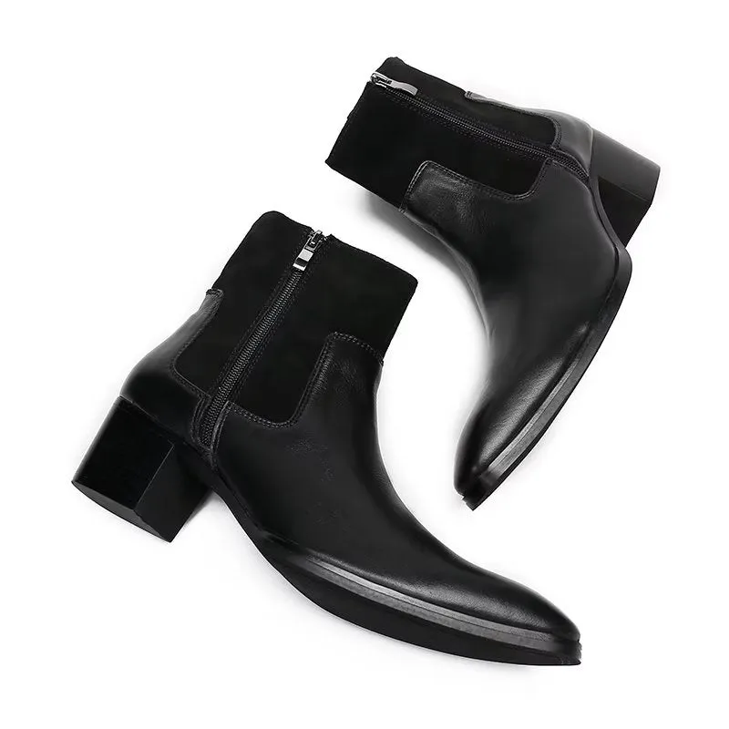Veltique Croc-Zip Dress Boots