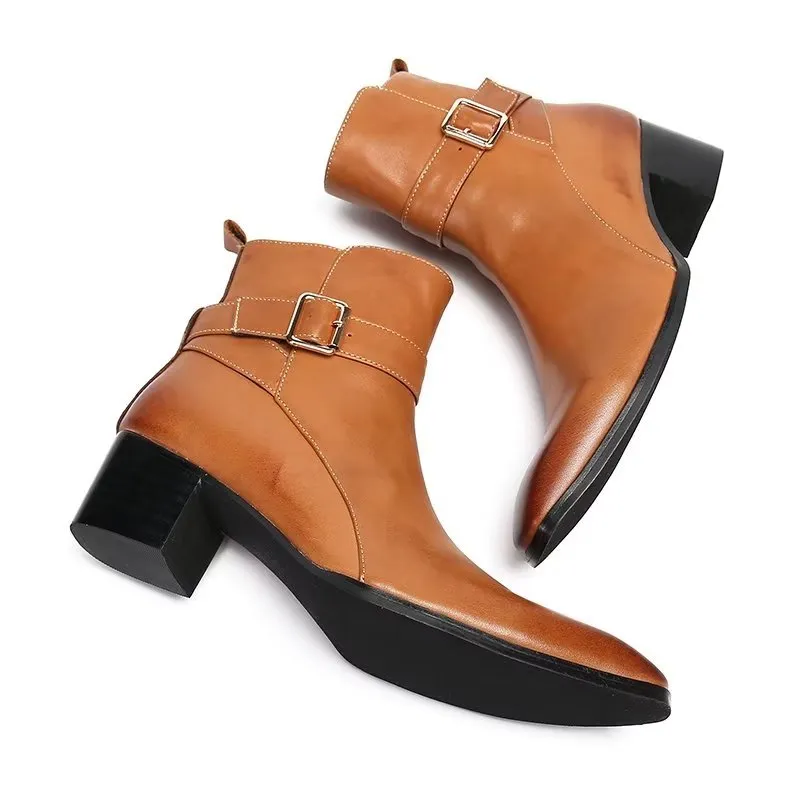 Veltique Croc-Zip Dress Boots