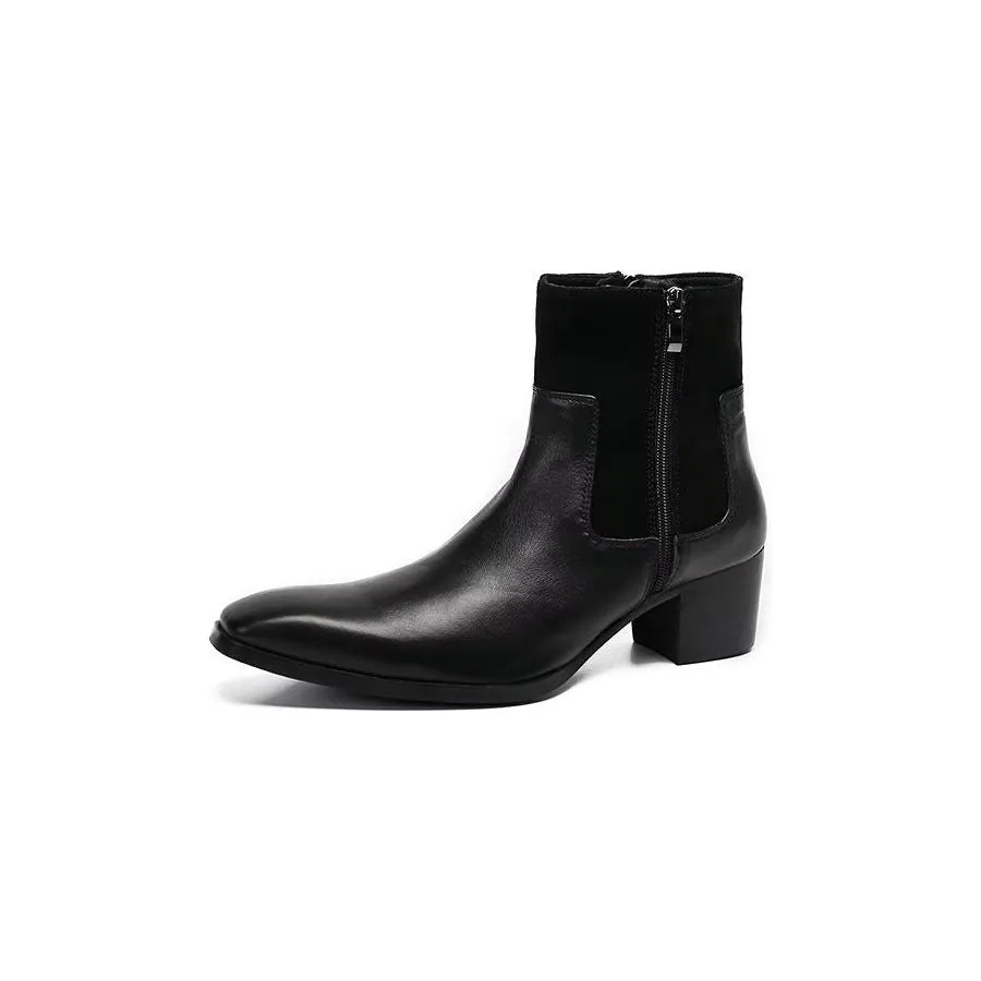 Veltique Croc-Zip Dress Boots