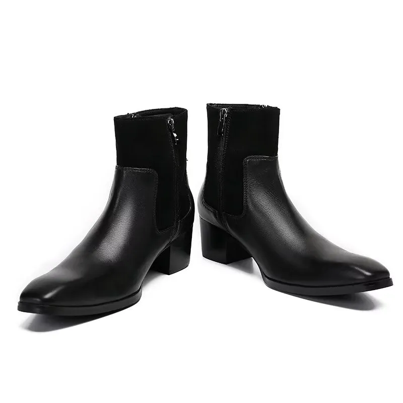 Veltique Croc-Zip Dress Boots