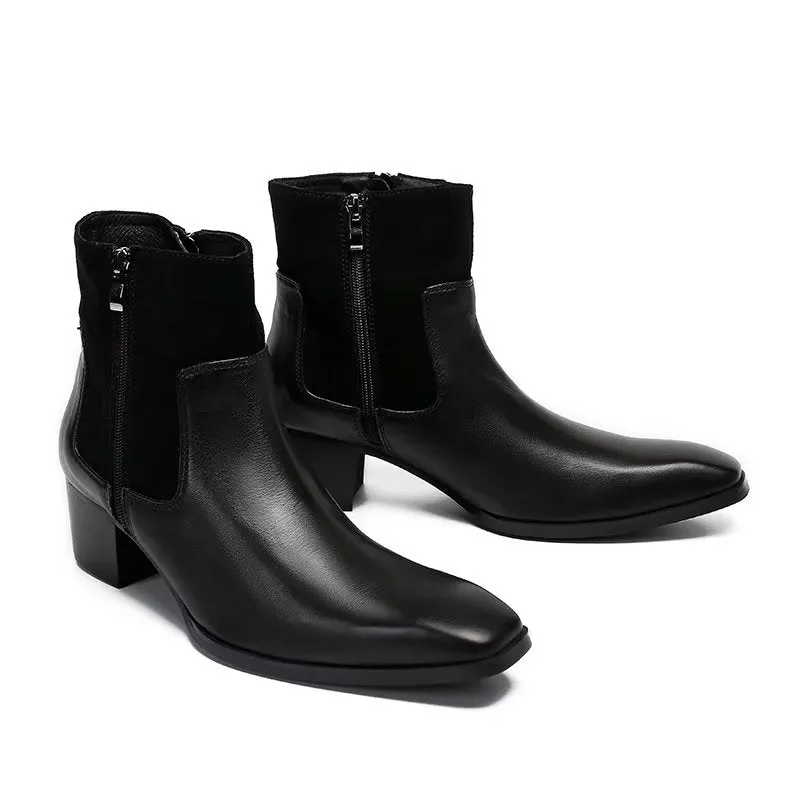 Veltique Croc-Zip Dress Boots