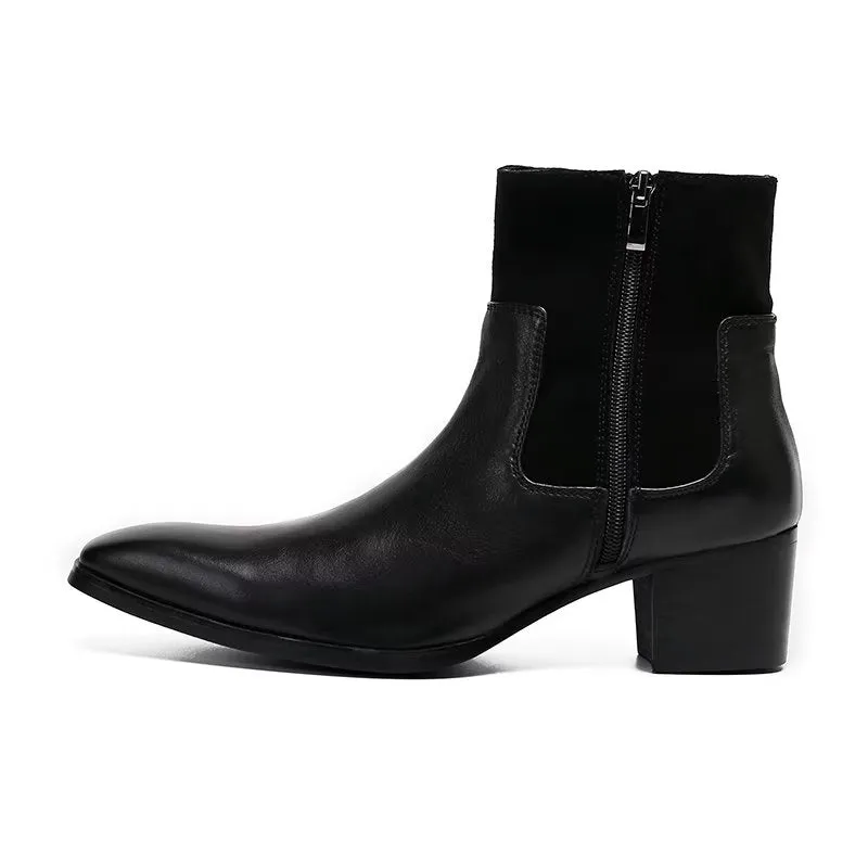Veltique Croc-Zip Dress Boots