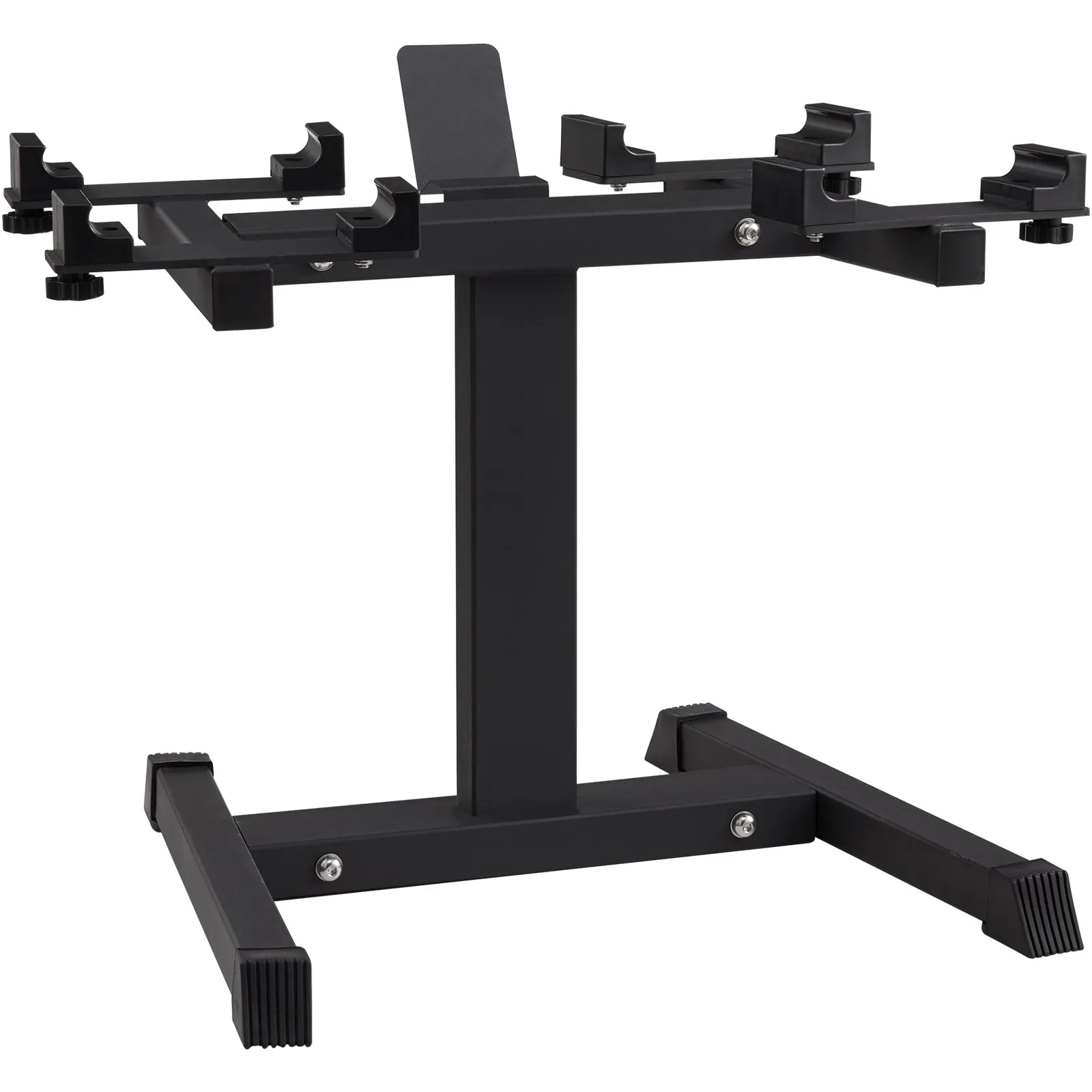VEVOR Adjustable Dumbbell Stand | Home Fitness Rack with Media Rack