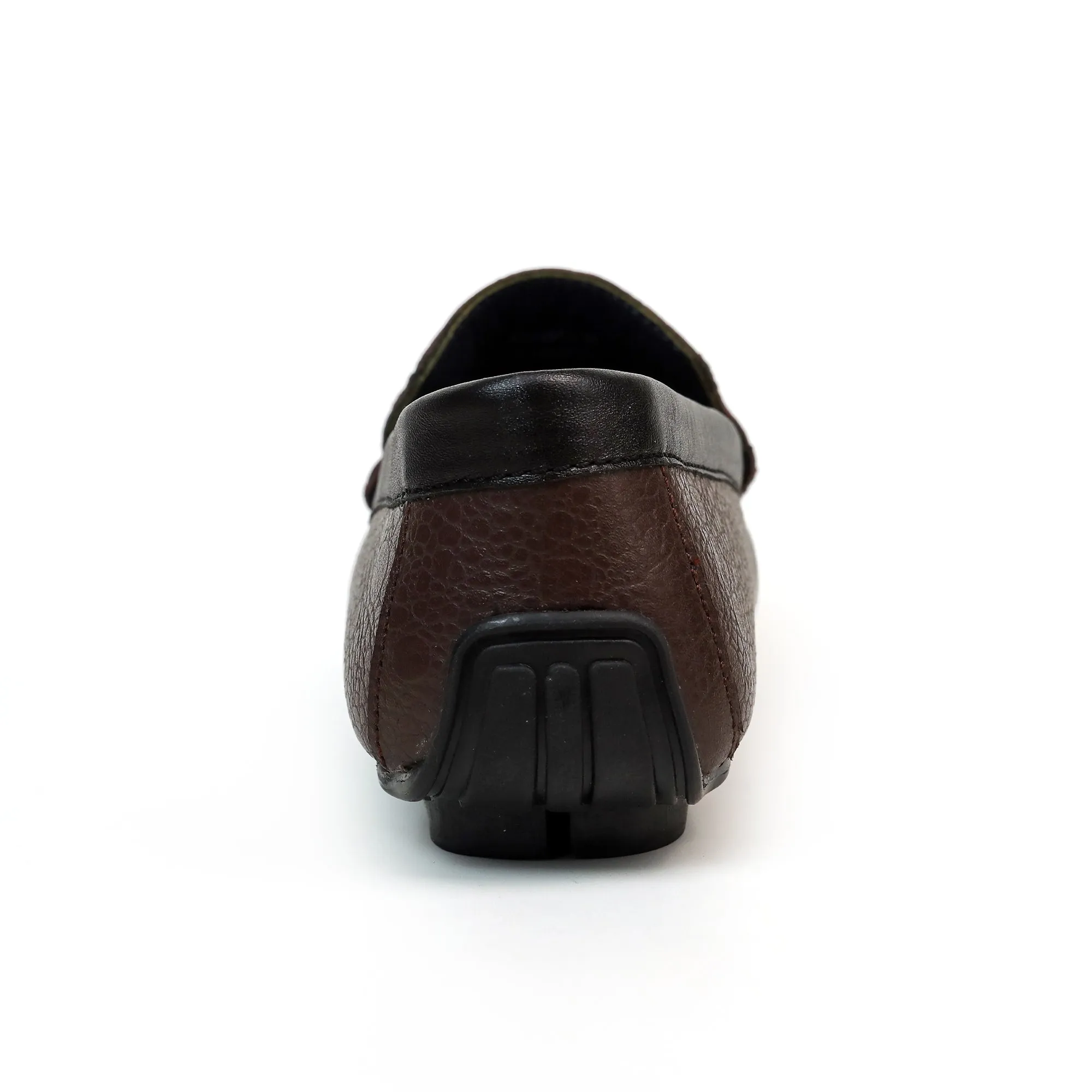 Vibrant Boys' Brown Leather Moccasin