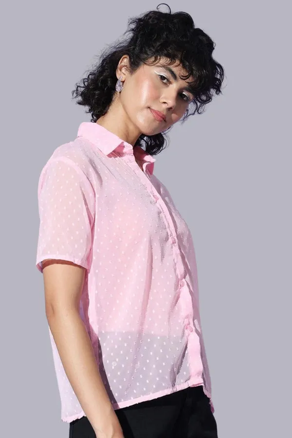 White Coquette Poise Button-Up Top