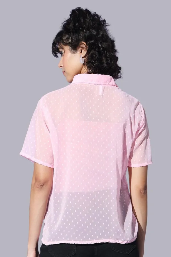 White Coquette Poise Button-Up Top
