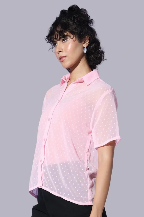 White Coquette Poise Button-Up Top