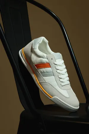 White Striped Sneakers