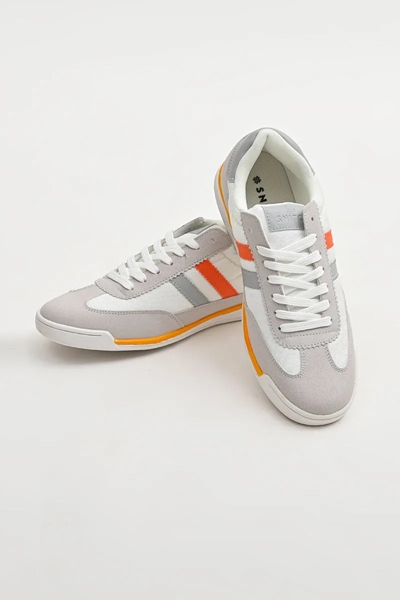 White Striped Sneakers