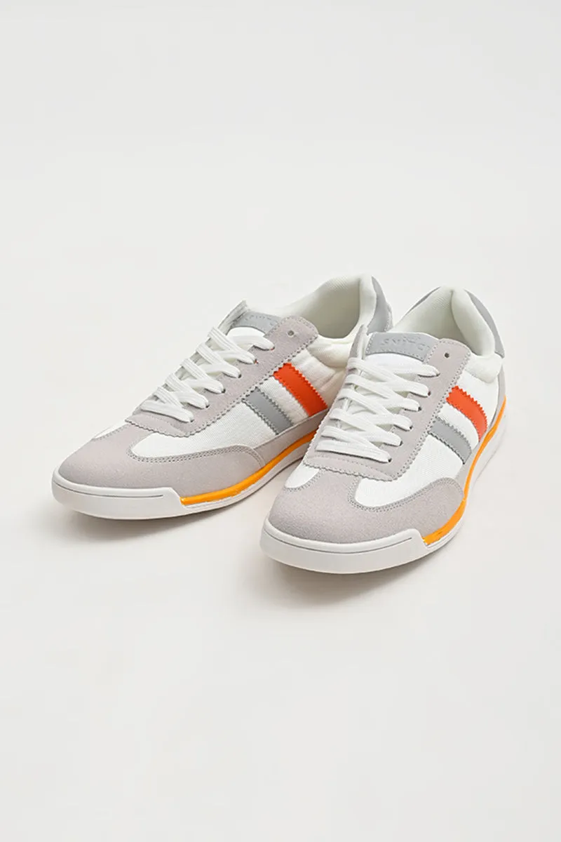 White Striped Sneakers