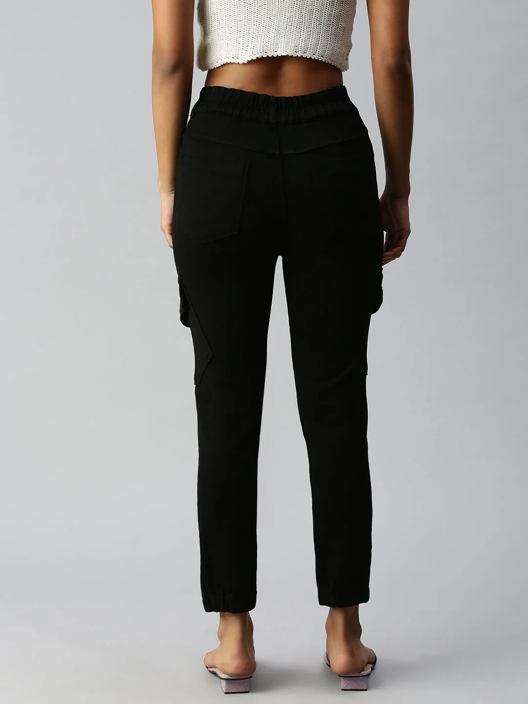 Women Black High-Rise Stretchable Jeans