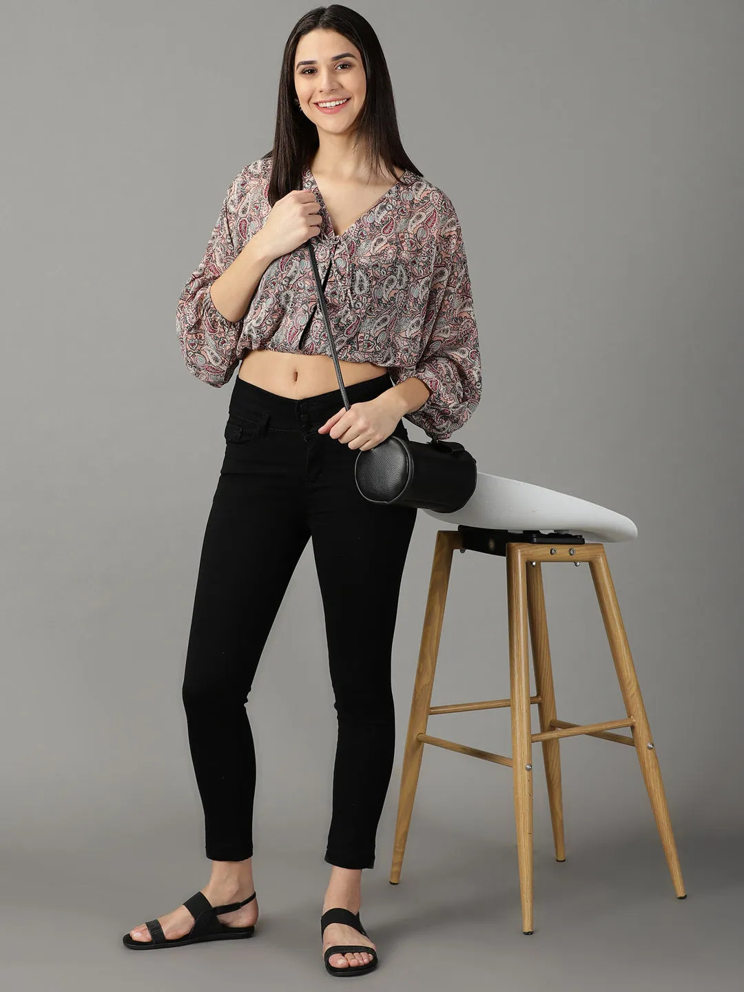 Women Black Slim Fit High-Rise Acid Wash Stretchable Cotton Jeans