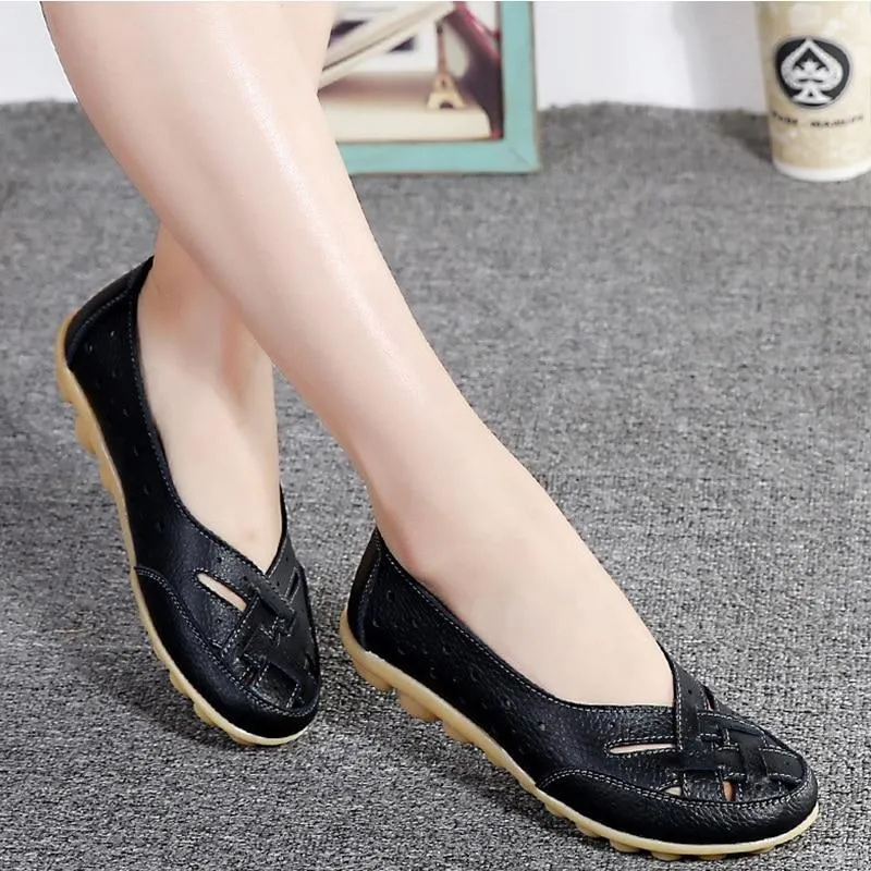 Women  Comfort Genuine Leather Flat Shoes