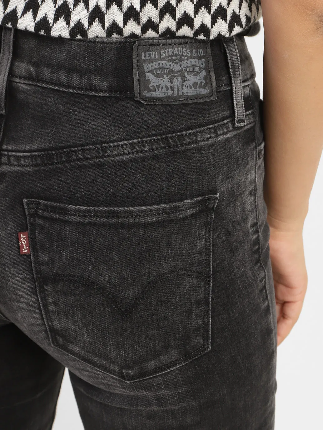 Women's 312 Black Slim Fit Mid Rise Jeans