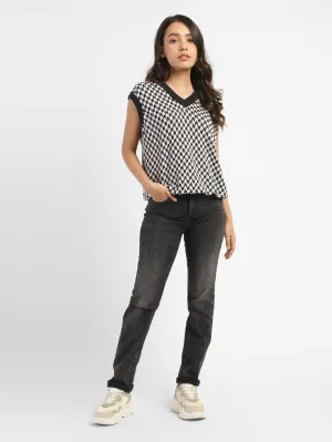 Women's 312 Black Slim Fit Mid Rise Jeans