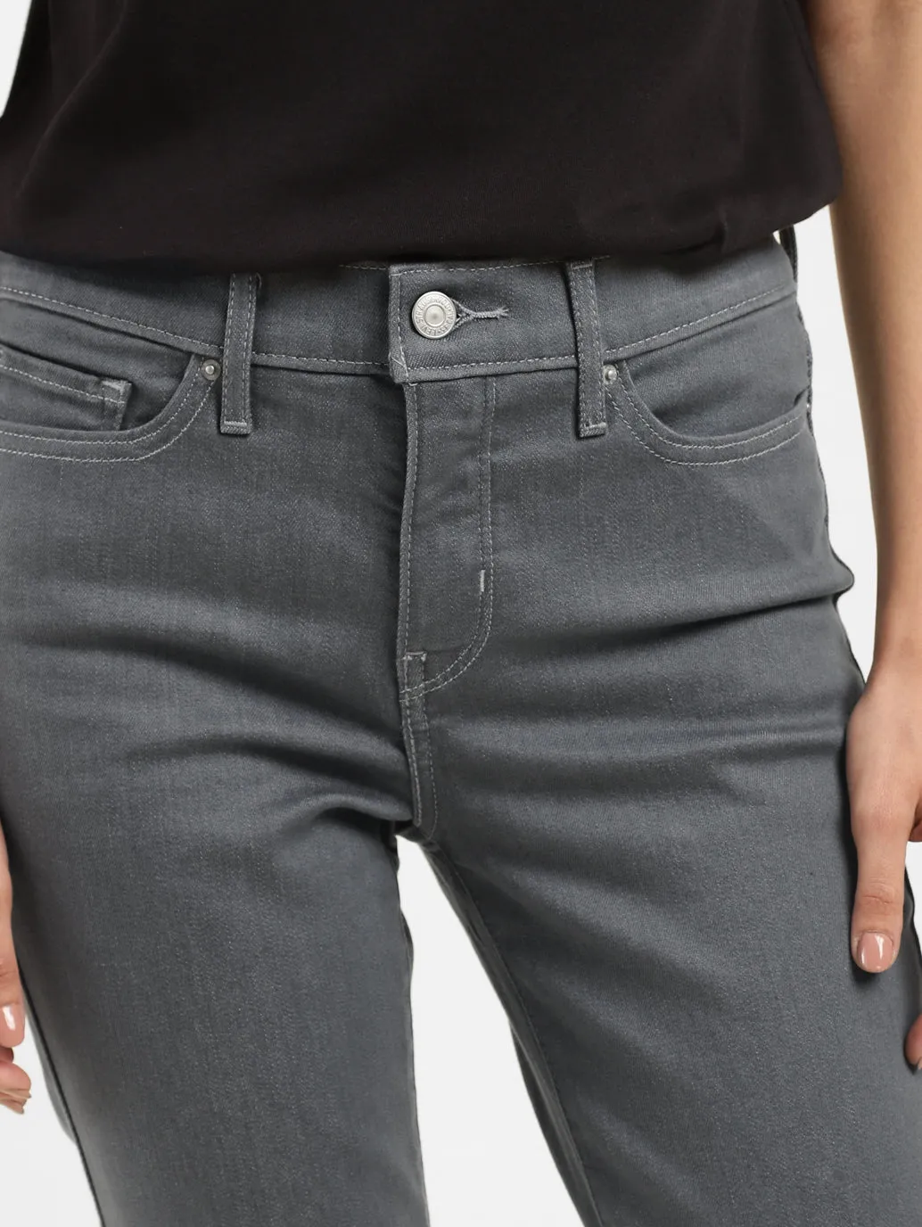 Women's 312 Grey Slim Fit Mid Rise Jeans