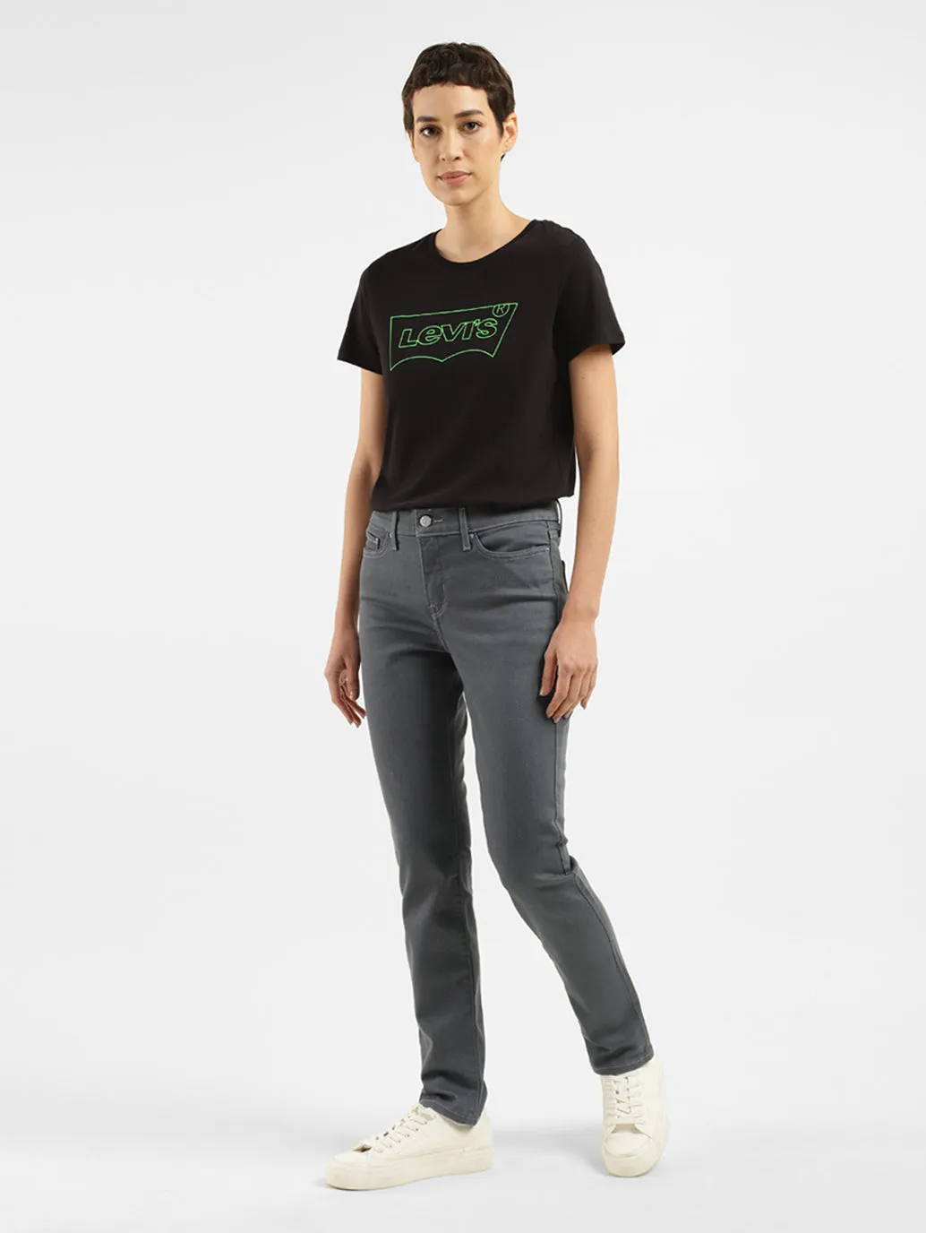 Women's 312 Grey Slim Fit Mid Rise Jeans