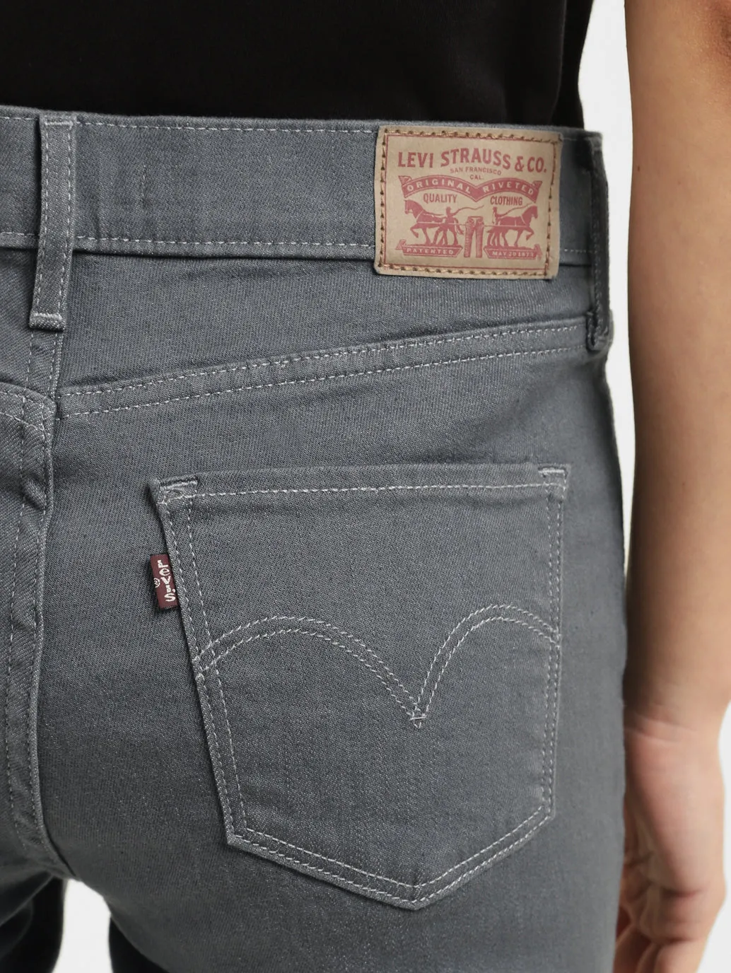 Women's 312 Grey Slim Fit Mid Rise Jeans