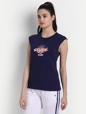 Women'S Premium  Cotton Lycra Smart Fit Sleeveless Printed T-Shirts